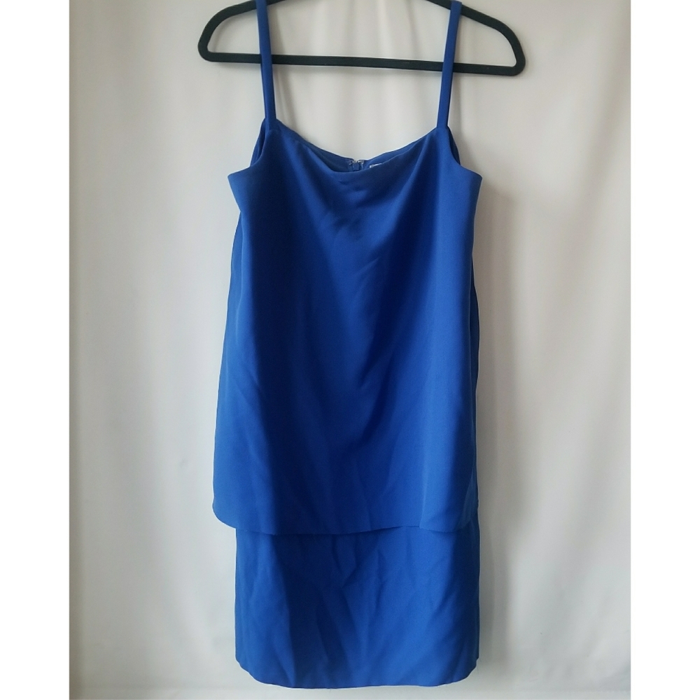 new Jason Wu Grey Shift Dress Layered Color Block Blue Size 8 - Picture 4 of 9